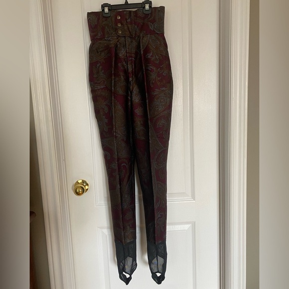 Bogner Ski Pants with Retro Vintage Paisley Design Size 8R - Picture 11 of 12
